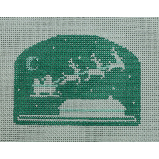 Flying Santa Silhouette, Mint Green