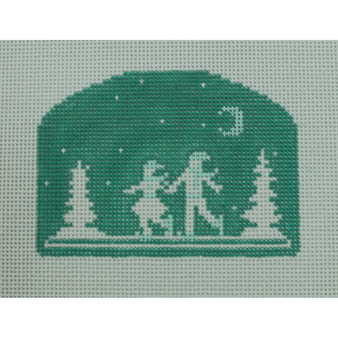 Figure Skaters Silhouette, Mint Green
