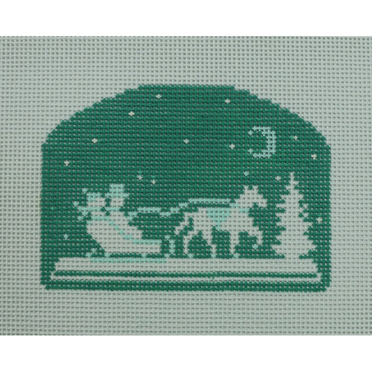 Carriage Silhouette, Mint Green