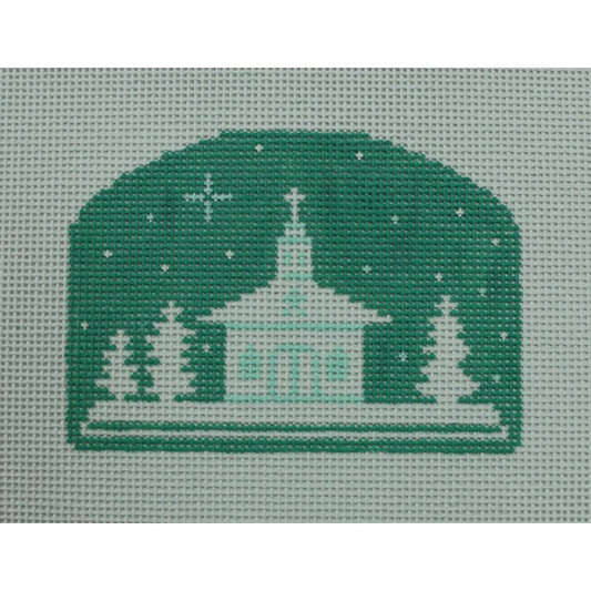Church Silhouette, Mint Green