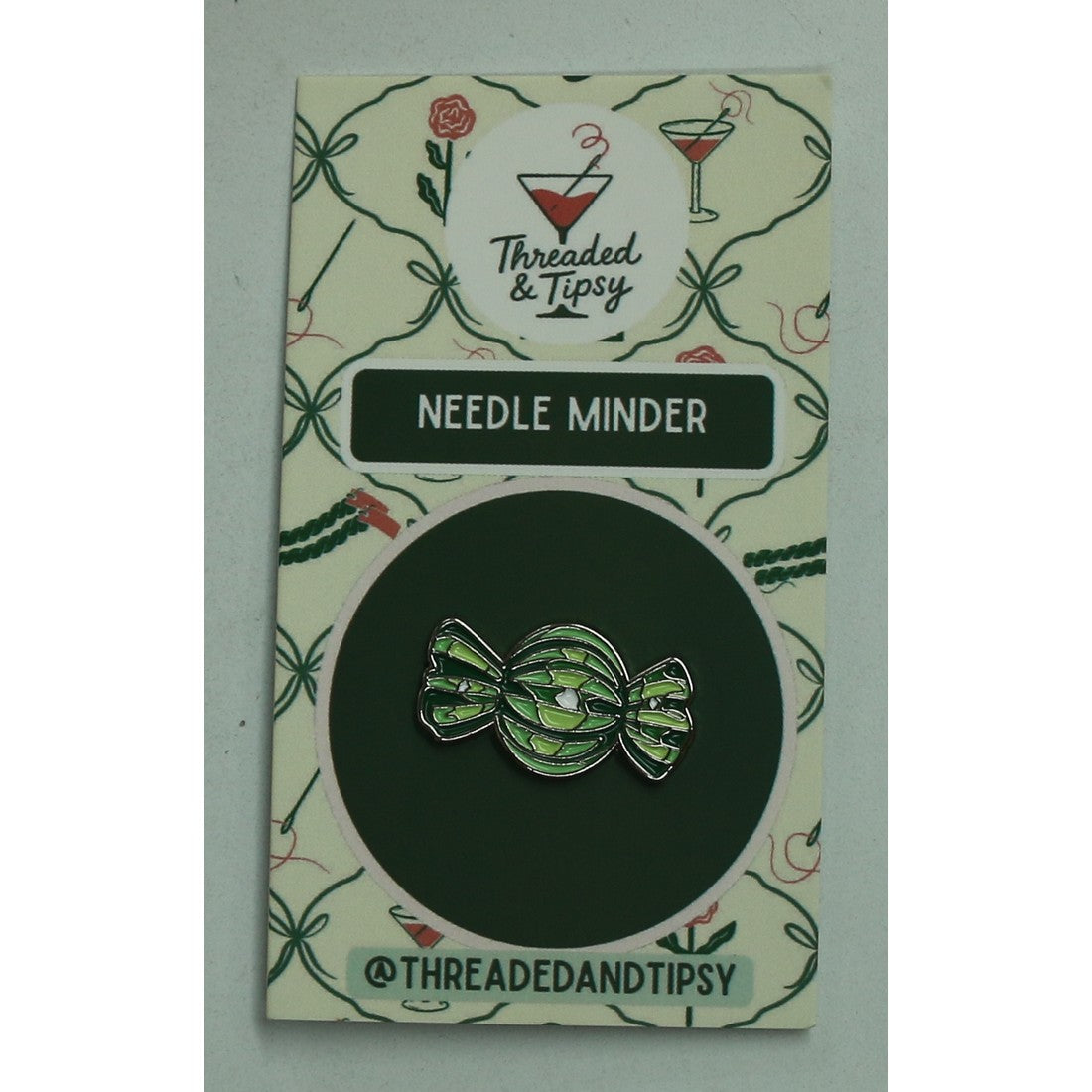 Green Wrapped Candy Needle Minder