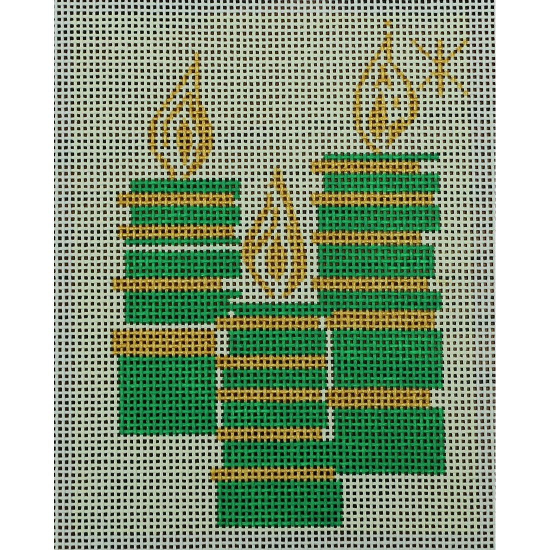 Green/Gold MidCentury Candles