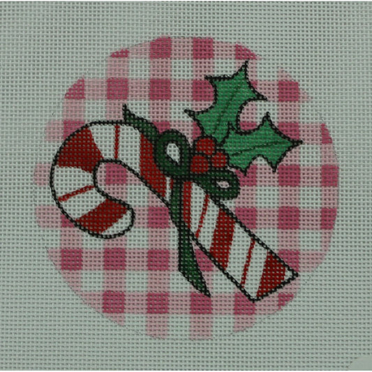 Pink Gingham Candy Cane