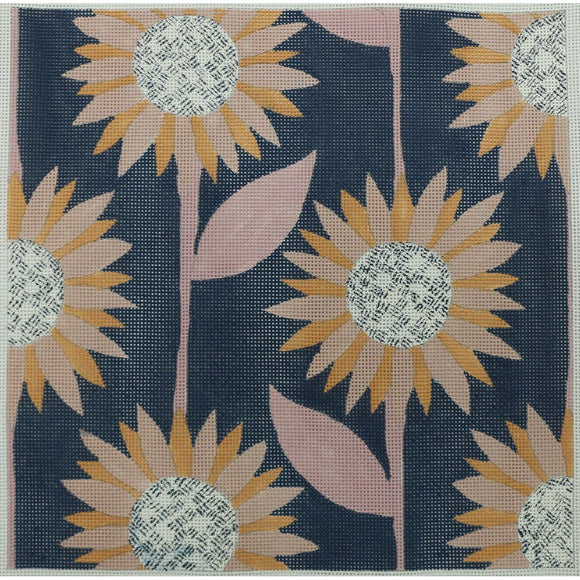 Sunflowers on Navy