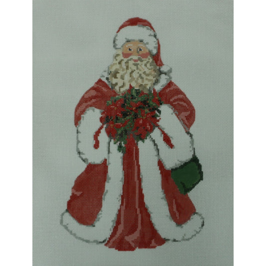 Santa with Poinsettia
