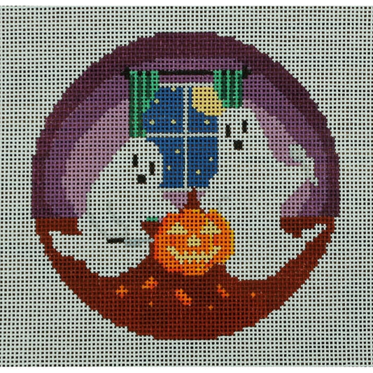 Ghosts Carving Pumpkins