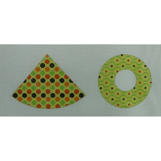Witch Hat, Lime Green with Dots