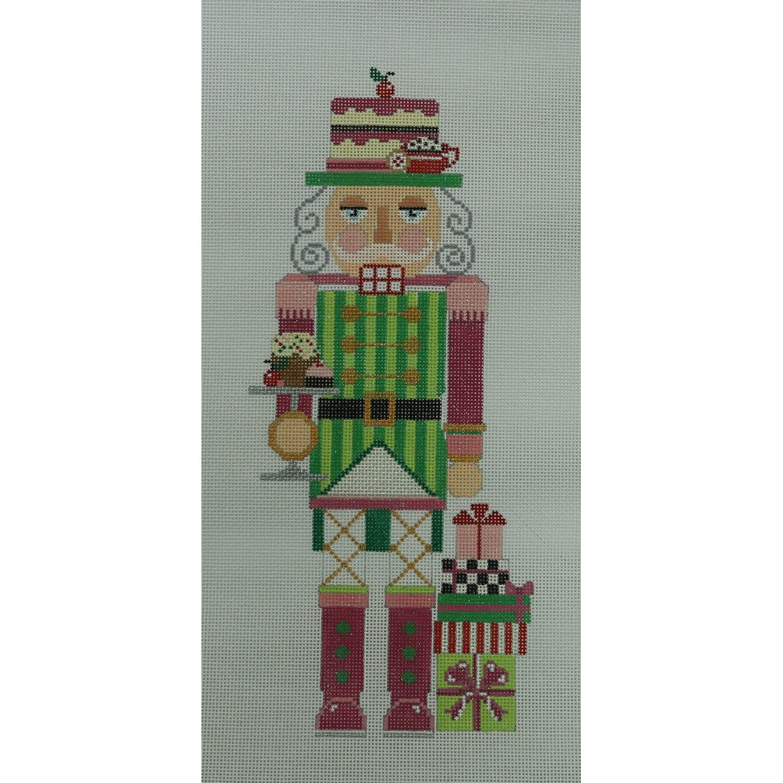 Pink & Green Nutcracker with Sweets