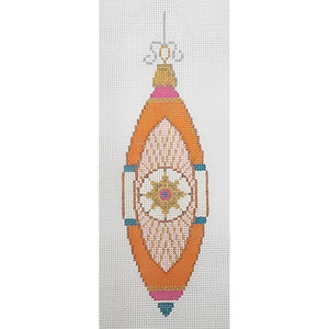 Ornament, Orange/Blue/Pink w/ Stitch Guide