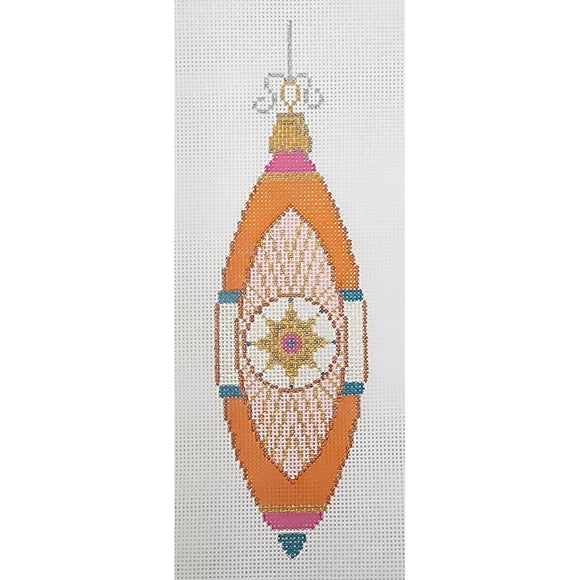 Ornament, Orange/Blue/Pink w/ Stitch Guide