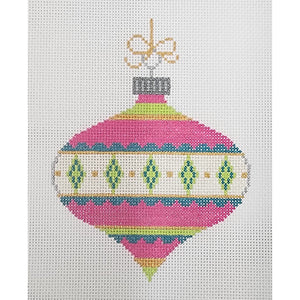 Ornament, Pink/Blue/Green w/ Stitch Guide