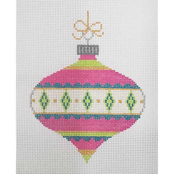 Ornament, Pink/Blue/Green w/ Stitch Guide