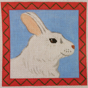 White Bunny w/ Border