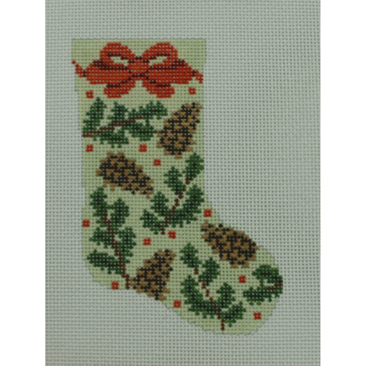 Green Pinecone Mini Stocking