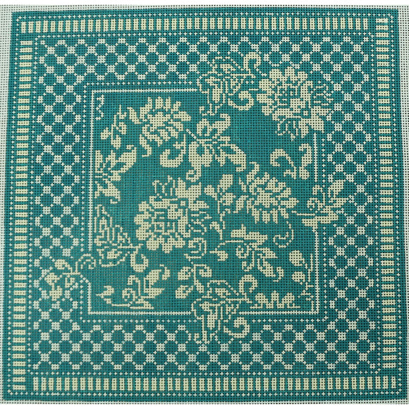 Karen's Teal Damask