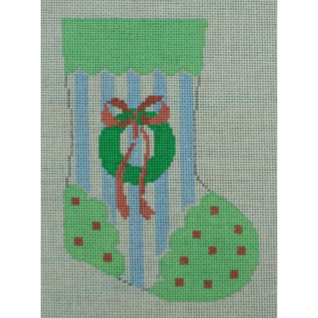 Christmas Wreath Mini Stocking