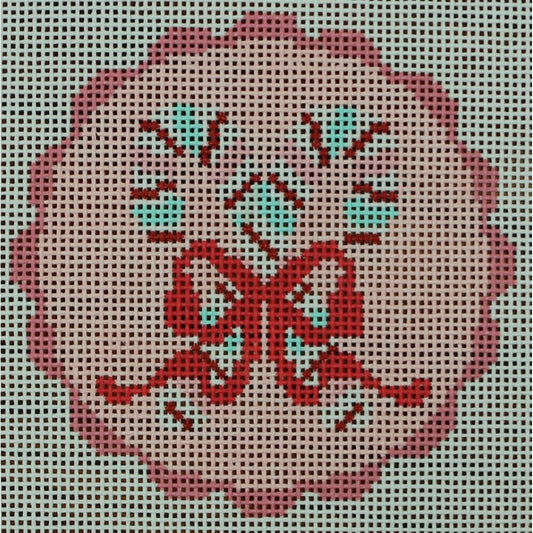 Candy Cane, Scallop Round