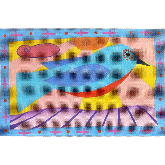 Turquoise/Blue/Orange Bird