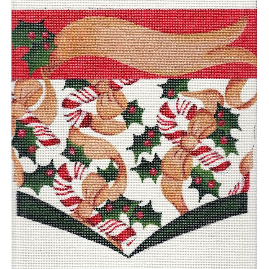 Candy Cane Stocking Cuff