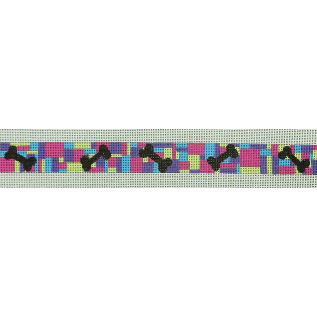 Mosaic Blocks & Bones Dog Collar
