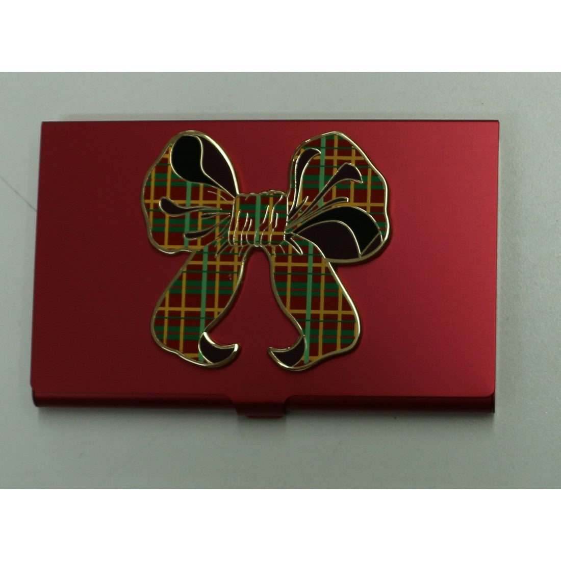 Needle Case, Christmas Plaid Bow