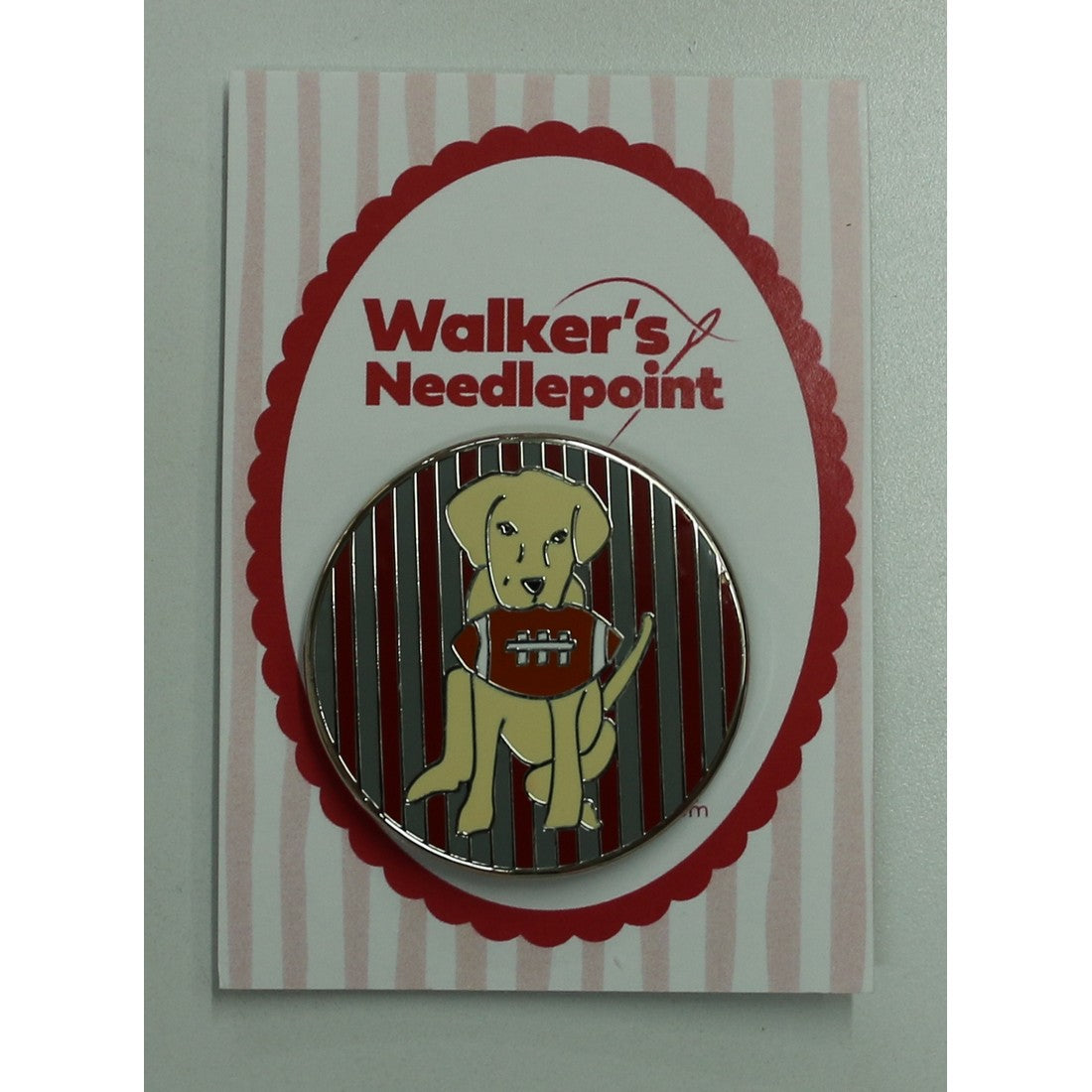 Dog with Football Needle Minder