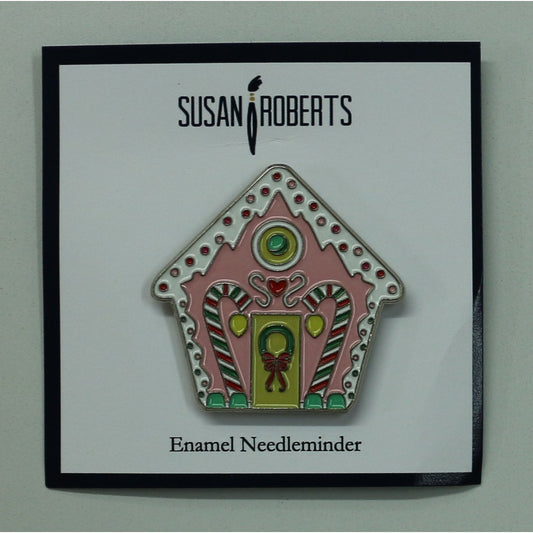 Pink Gingerbread House Needle Minder