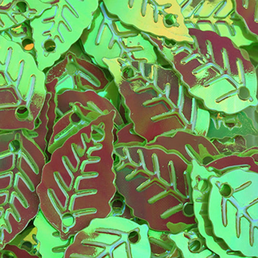 BDS-SQ097 Light Green Leaf Sequins