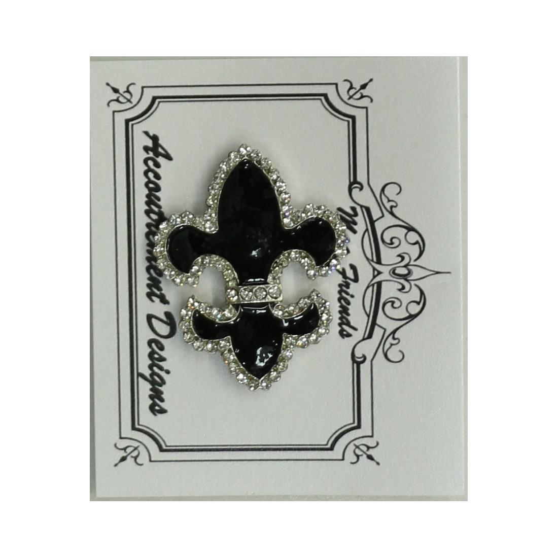 Black Fleur de Lis Magnet