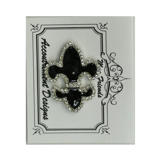 Black Fleur de Lis Magnet