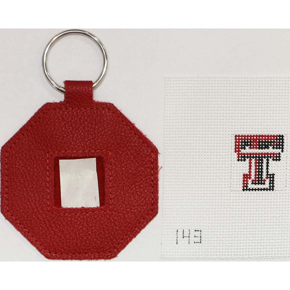 Texas Tech Keychain Red Octagon