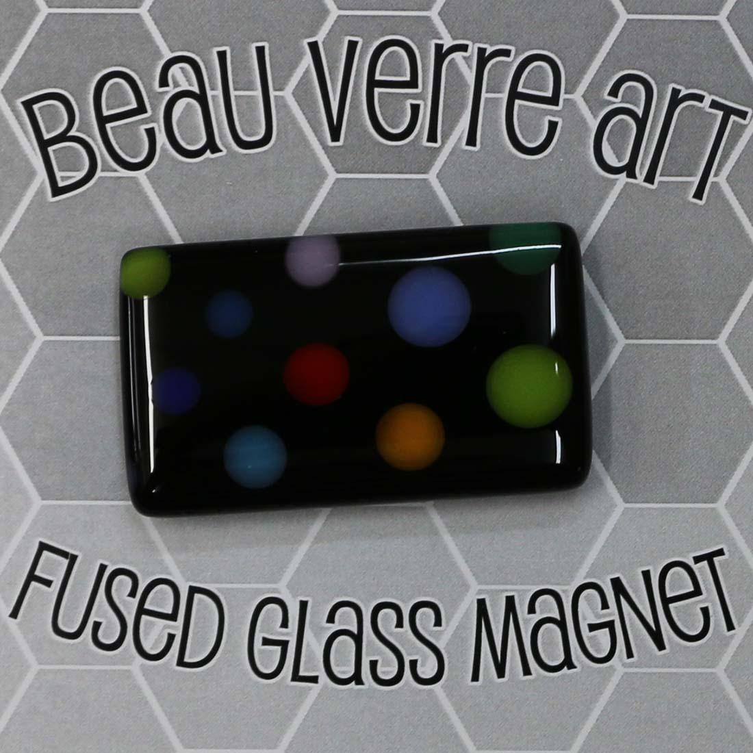 Black w/ Colorful Dots