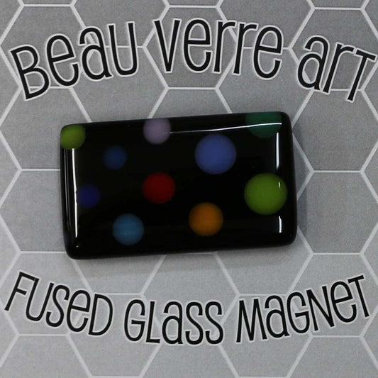 Black w/ Colorful Dots