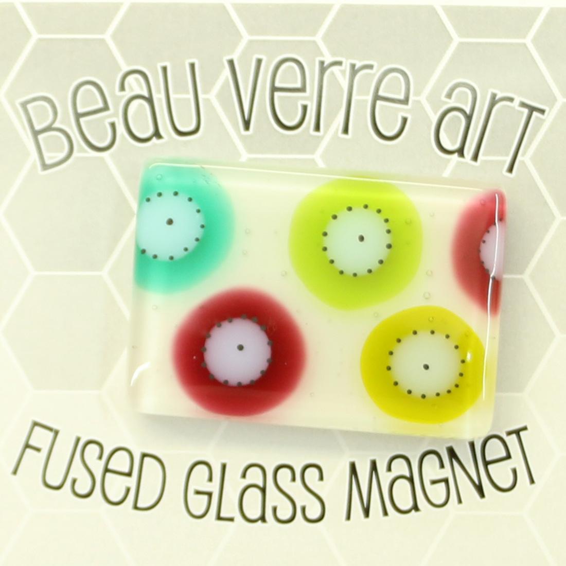 Lime/Green/Red Dots on White