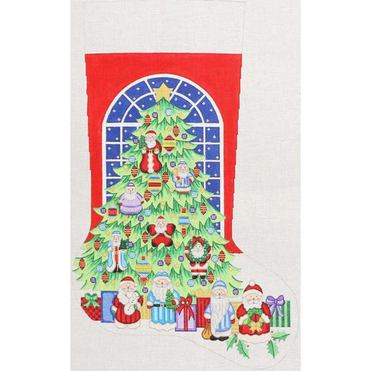 Christmas Tree w/ Santas