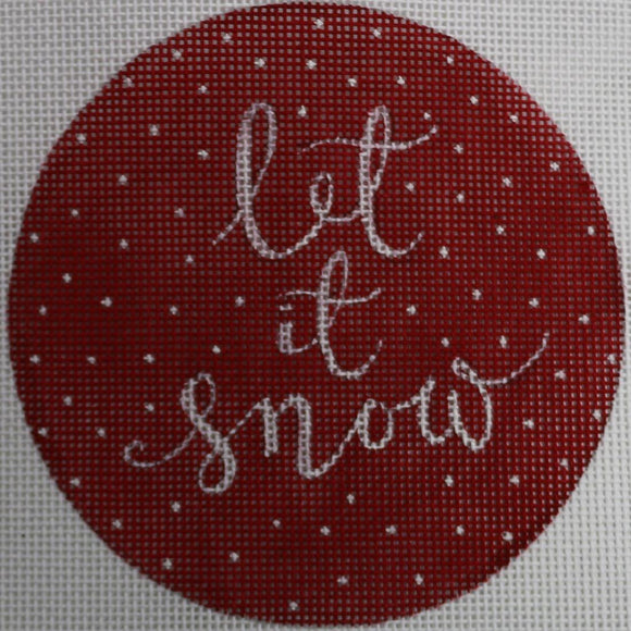 Let it Snow Red Round
