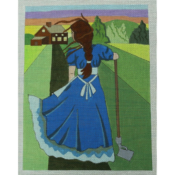 Farm Girl in Blue