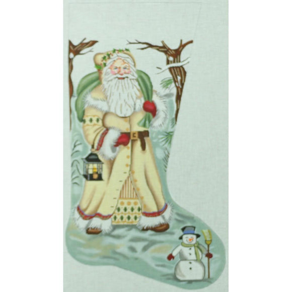 Ivory Santa with Snowman