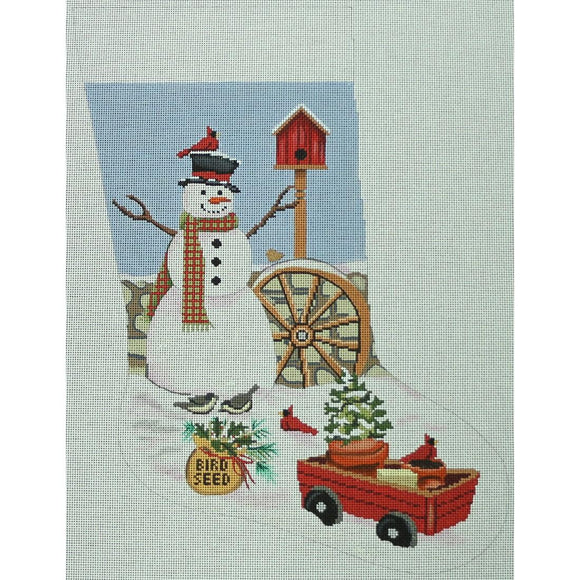 Snowman with Wagon