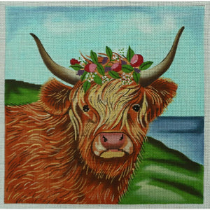 Cow with Flowers