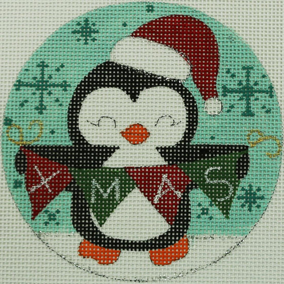 Penguin in Christmas Sled