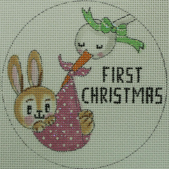 Girl Bunny First Christmas
