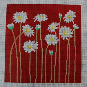 Daisies on Red