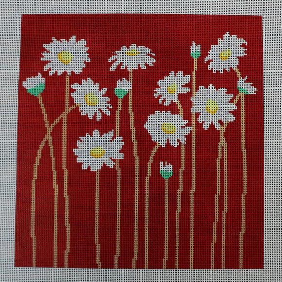 Daisies on Red