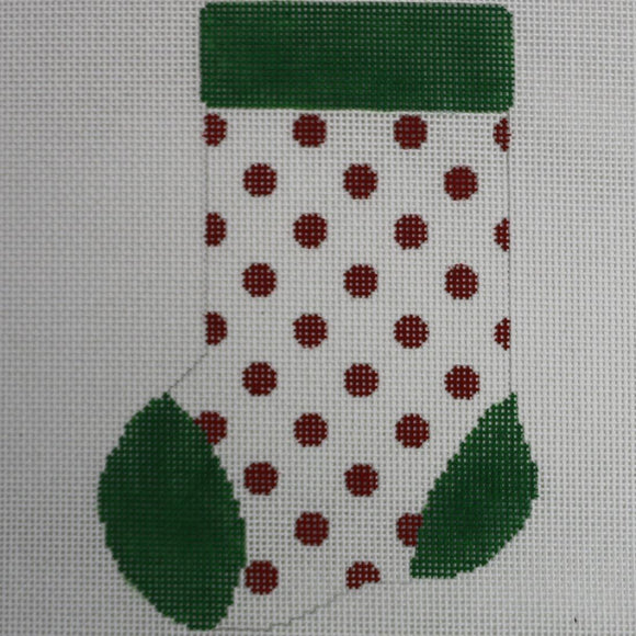 Red Dot Mini Sock with stitch guide