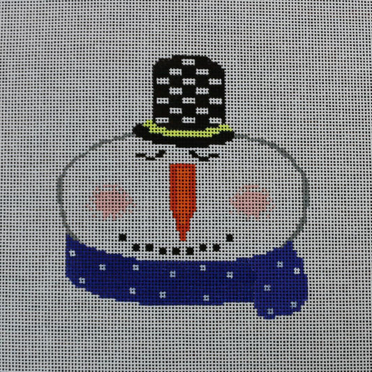 Blue Scarf Snowman