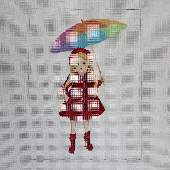 Girl with Umbrella & Rain Coat