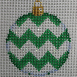 Green & White Chevron