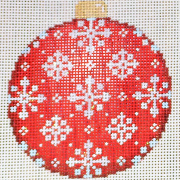Snowflake Repeat on Red