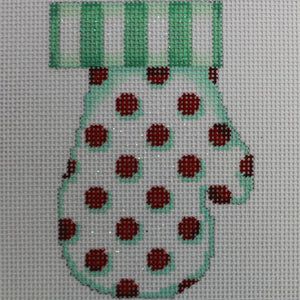 Red Dots on White Mitten